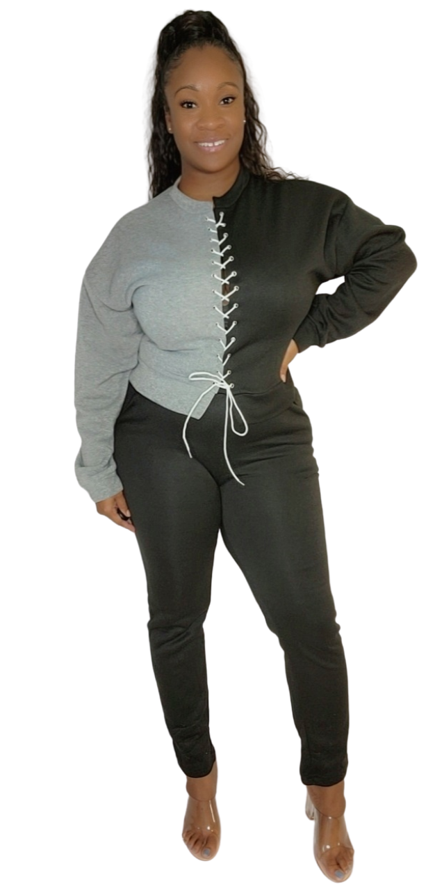 Two-Tone Sweat Suit