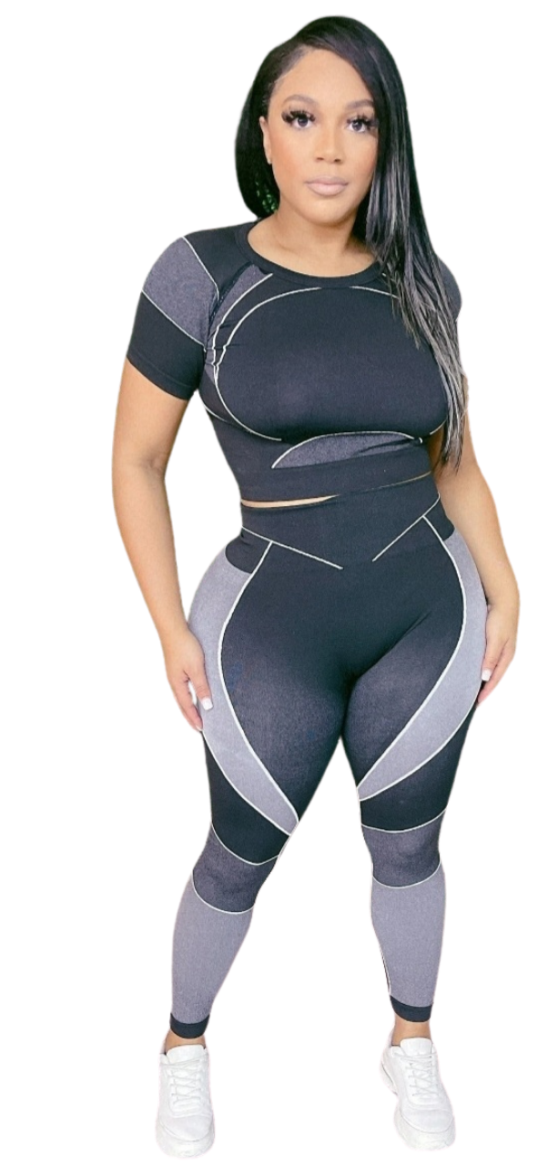 Ultra Seamless Legging Set- Black