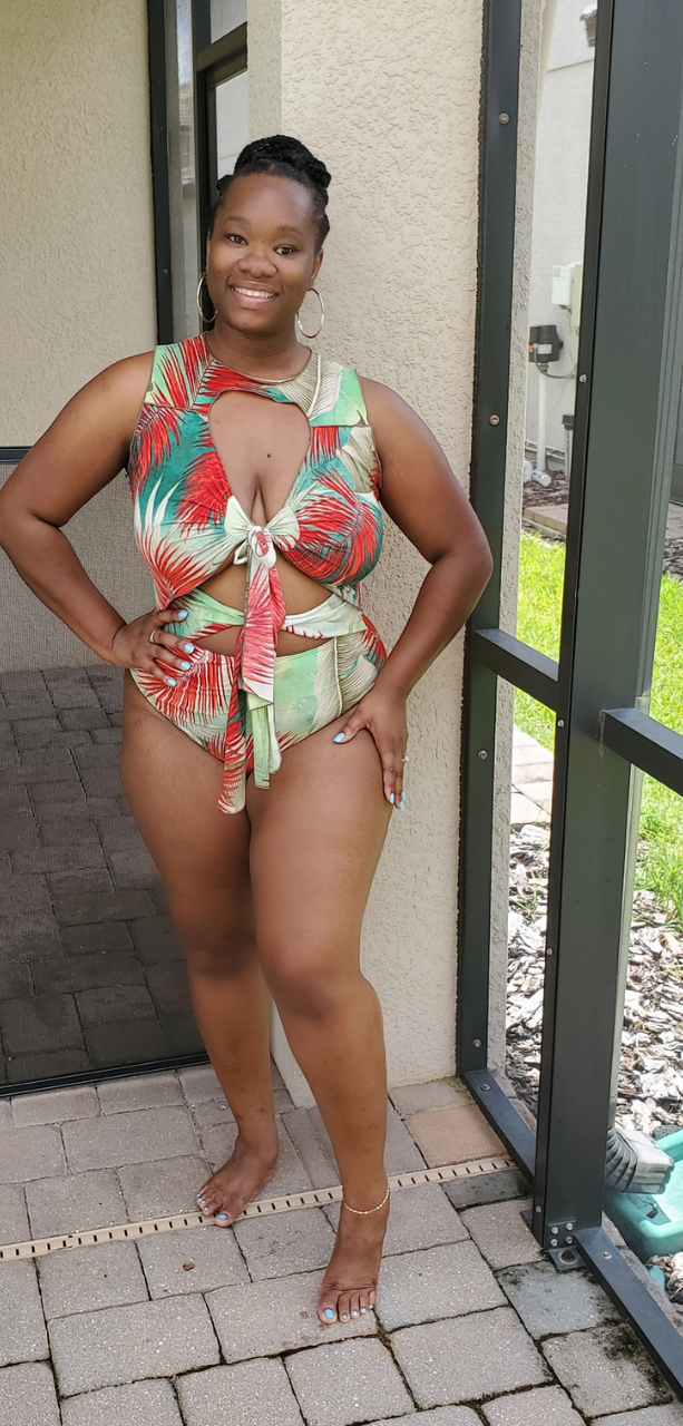 Wild Thoughts One-Piece Plus Size Swimsuit Set