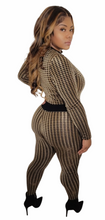 Load image into Gallery viewer, Gold Houndstooth Jumpsuit
