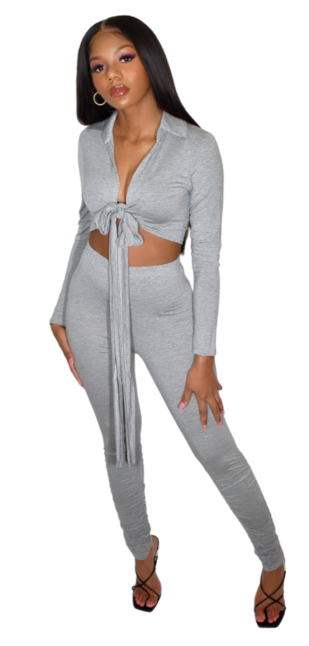 Long Sleeve Stacked Pant Set